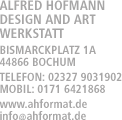 Alfred Hofmann Design and Art Werkstatt